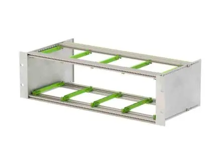 Produktfoto 1 von Bopla Serie Interzoll Sub-Rack, 3 U, / 84 TE, T. 218 mm, Klar, Aluminium
