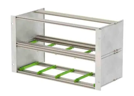 Produktfoto 1 von Bopla Serie Interzoll Sub-Rack, 6 U, / 84 TE, T. 218 mm, Klar, Aluminium