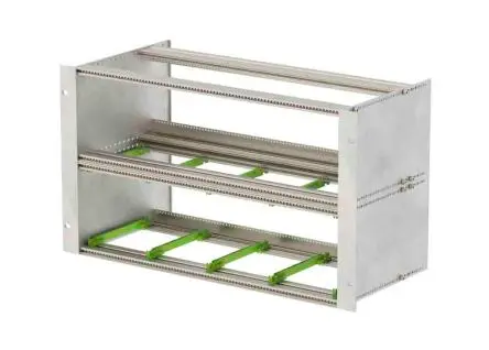 Produktfoto 1 von Bopla Serie Interzoll Sub-Rack, 6 U, / 84 TE, T. 218 mm, Klar, Aluminium