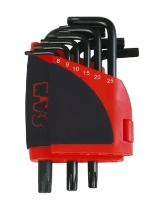Produktfoto 1 von SAM TORX®-Schlüsselsatz L 9, T30, T25, T27, T8, T9, T20, T10, T15, T40