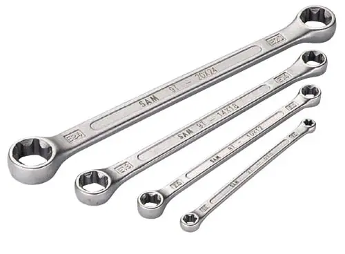 Produktfoto 1 von SAM Schraubenschlüsselsatz Ringschlüssel CrV-Stahl, 4-teilig 20 x 24 mm, 10 x 12 mm, 14 x 18 mm, 6 x 8 mm