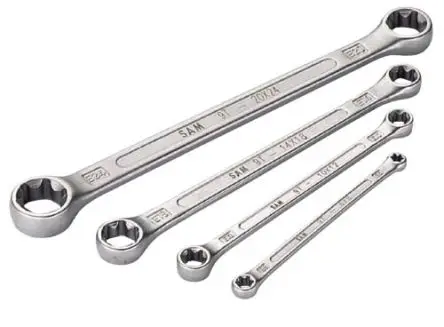 Produktfoto 1 von SAM Schraubenschlüsselsatz Ringschlüssel CrV-Stahl, 4-teilig 20 x 24 mm, 10 x 12 mm, 14 x 18 mm, 6 x 8 mm