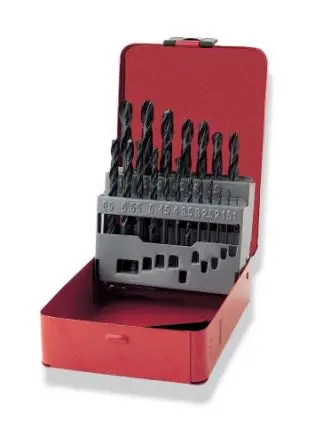 SAM HSS Drehung Satz 1 mm → 10 mm, 19-teilig für Metall