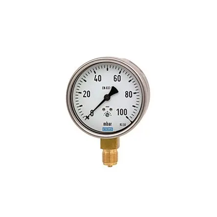 Produktfoto 1 von WIKA Mit Gewinde 612.20 Manometer 100 mm 0 bar → 0.016 bar Edelstahl Gehäuse G 1/2