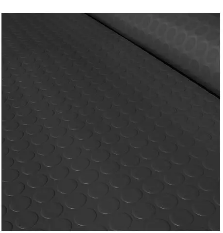 Produktfoto 1 von RS PRO PVC Rolle Rutschfester Bodenbelag Schwarz, Stärke 2mm L 10m, B 2m