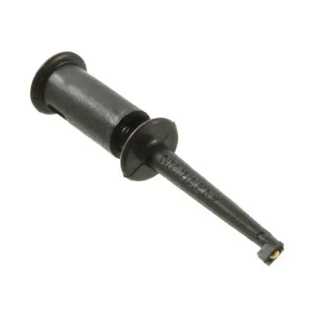 Pomona 9.1 mm Hakenklemme Schwarz 3A, Berylliumkupferlegierung Spitze 2 mm, 60V dc