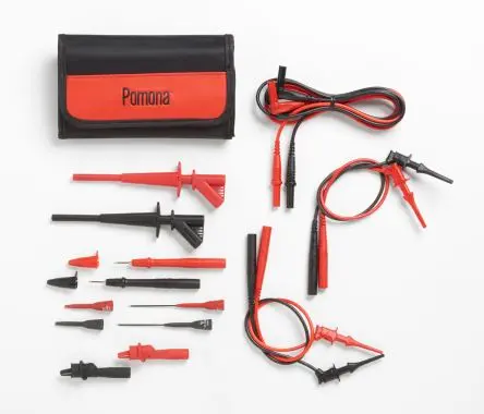 Produktfoto 1 von Pomona Messleitungssatz mit Bananenstecker, Winkelstecker, Prüfspitzen Kit