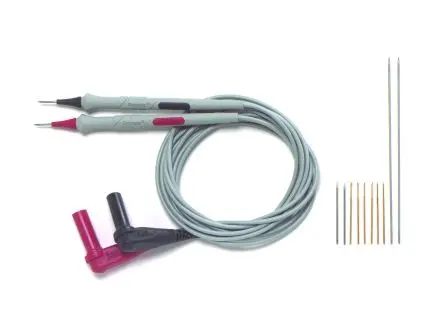 Produktfoto 1 von Pomona Messleitungssatz mit Bananenstecker, gewinkelt, Prüfspitzen Kit CAT 3A