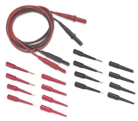 Produktfoto 1 von Pomona Messleitung und Steckverbinderkit, Ein roter und ein schwarzer Satz jeder Stift- und Buchsengröße zusammen mit