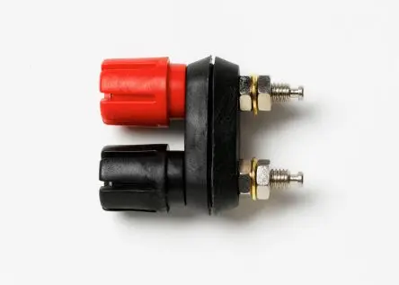 Produktfoto 1 von Pomona 30A Polklemme vernickelt, Schwarz, Rot Messing, 500V 3.91 mm