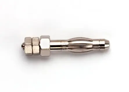 Produktfoto 1 von Pomona 4 mm Stecker Silber Bananenstecker, Kontakt Vernickeltes Messing, 5kV 36A Mit Gewinde