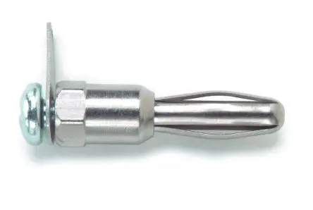 Produktfoto 1 von Pomona 4 mm Stecker Silber Bananenstecker, Kontakt Vernickelt, 500V 15A, Schraubanschluss