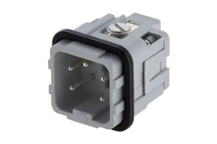 Produktfoto 1 von Amphenol Industrial Heavy Mate C146 Modul für robusten Stromversorgungsstecker Stecker, 4-polig 16A, Kabel, Stifteinsatz