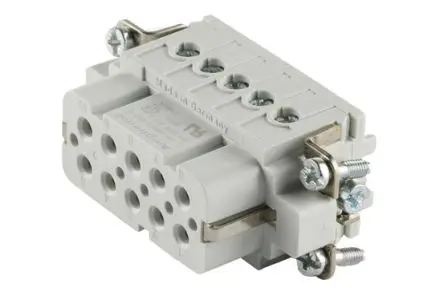 Produktfoto 1 von Amphenol Industrial Heavy Mate C146 Industrie-Steckverbinder Kontakteinsatz Buchse, 10-polig 16A, Kabel, Buchseneinsatz