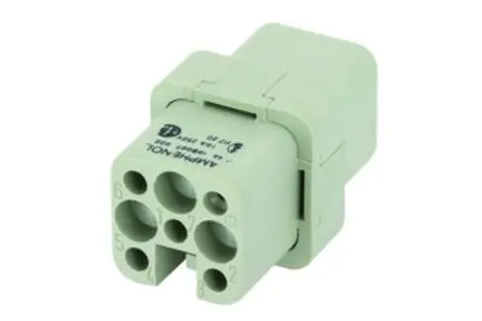 Amphenol Industrial Heavy Mate C146 Industrie-Steckverbinder Kontakteinsatz Buchse, 7-polig 16A, Kabel, Buchseneinsatz