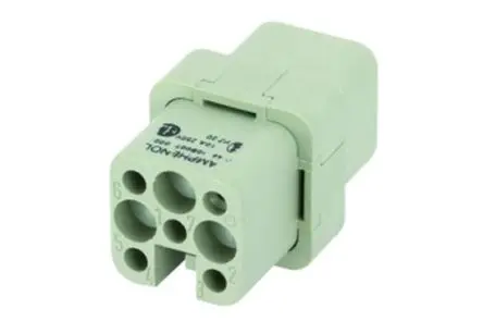 Amphenol Industrial Heavy Mate C146 Industrie-Steckverbinder Kontakteinsatz Buchse, 8-polig 10A, Kabel, Buchseneinsatz