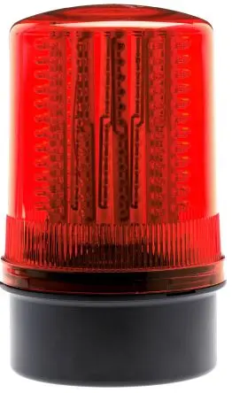 Produktfoto 1 von Moflash LED201 LED Dauer, Umdrehung, Filament/Warnsummer Signalleuchte 24V dc Rot Oberfläche, Ø 115 mm x 205 mm IP65