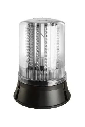 Moflash LED401 LED Dauer, Umdrehung, Filament/Warnsummer LED-Signalleuchte 24V Weiß Oberfläche, Ø 150 mm x 205 mm IP65