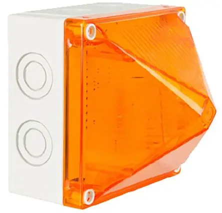 Produktfoto 1 von Moflash LED700 LED Dauer, Filament/Warnsummer LED-Signalleuchte 230V Gelb Oberfläche x 125 mm IP66, IP67