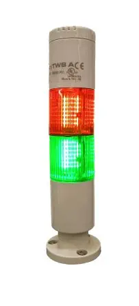 Produktfoto 1 von RS PRO LED Signalturm Summer 2-stufig Linse Grün, Rot 24V ac/dc Dauer Schraubanschlussklemme 165 mm Multifunktion