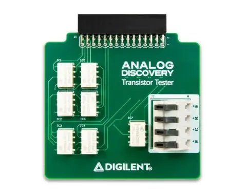Digilent Transistortester-Adapter zum Einsatz mit Analoge Erkennung 2 und analoge Erkennung (Legacy)