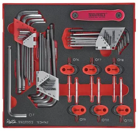 Produktfoto 1 von Teng Tools Sechskantschlüsselsatz 42 L Metrisch 1.5 to 10 mm