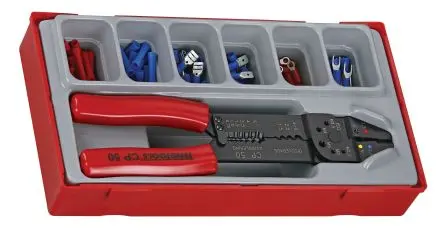 Produktfoto 1 von Teng Tools TTC Crimp-Werkzeug für Isolierte Anschlussklemmen, nicht isolierte Anschlussklemmen, 50mm