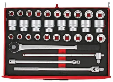 Produktfoto 1 von Teng Tools Steckschlüsselsatz 3/4 in Vierkant Normal 19 to 50 mm 32-teilig