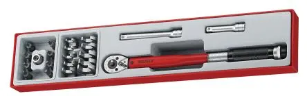 Produktfoto 1 von Teng Tools 3/8 in Klick-Drehmomentschlüssel-Set Vierkant 20 To 110 Nm, Länge 570mm, 4 %