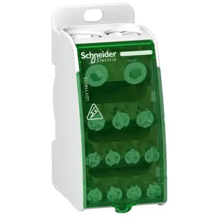 Produktfoto 1 von Schneider Electric Verteilerblock 13-polig / 230V 160A, Kunststoff, Metall Weiß