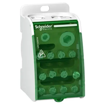 Produktfoto 1 von Schneider Electric Verteilerblock 14-polig / 230V 250A, Metall, Kunststoff Weiß