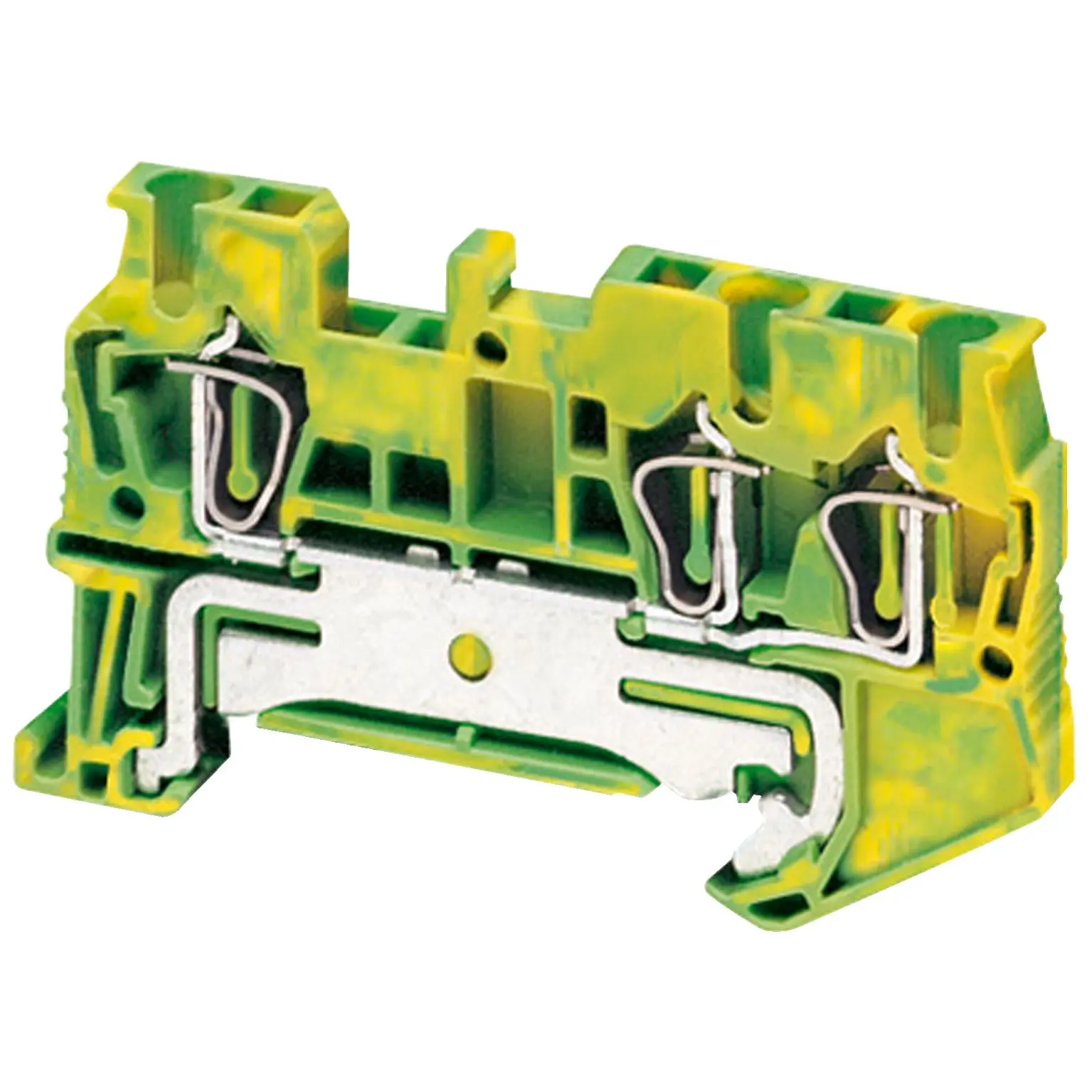 Produktfoto 1 von Schneider Electric Schutzleiterklemme, Schutzleiter, 3-polig, 2.5 mm² Federanschlussklemme, Grün, Gelb Polyamid 66 ATEX