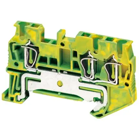 Produktfoto 1 von Schneider Electric Schutzleiterklemme, Schutzleiter, 3-polig, 2.5mm² Federanschlussklemme, Grün, Gelb Polyamid 66 ATEX