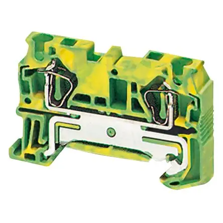 Produktfoto 1 von Schneider Electric Schutzleiterklemme, 2-polig, Feder-Anschluss, 4mm², Grün/Gelb