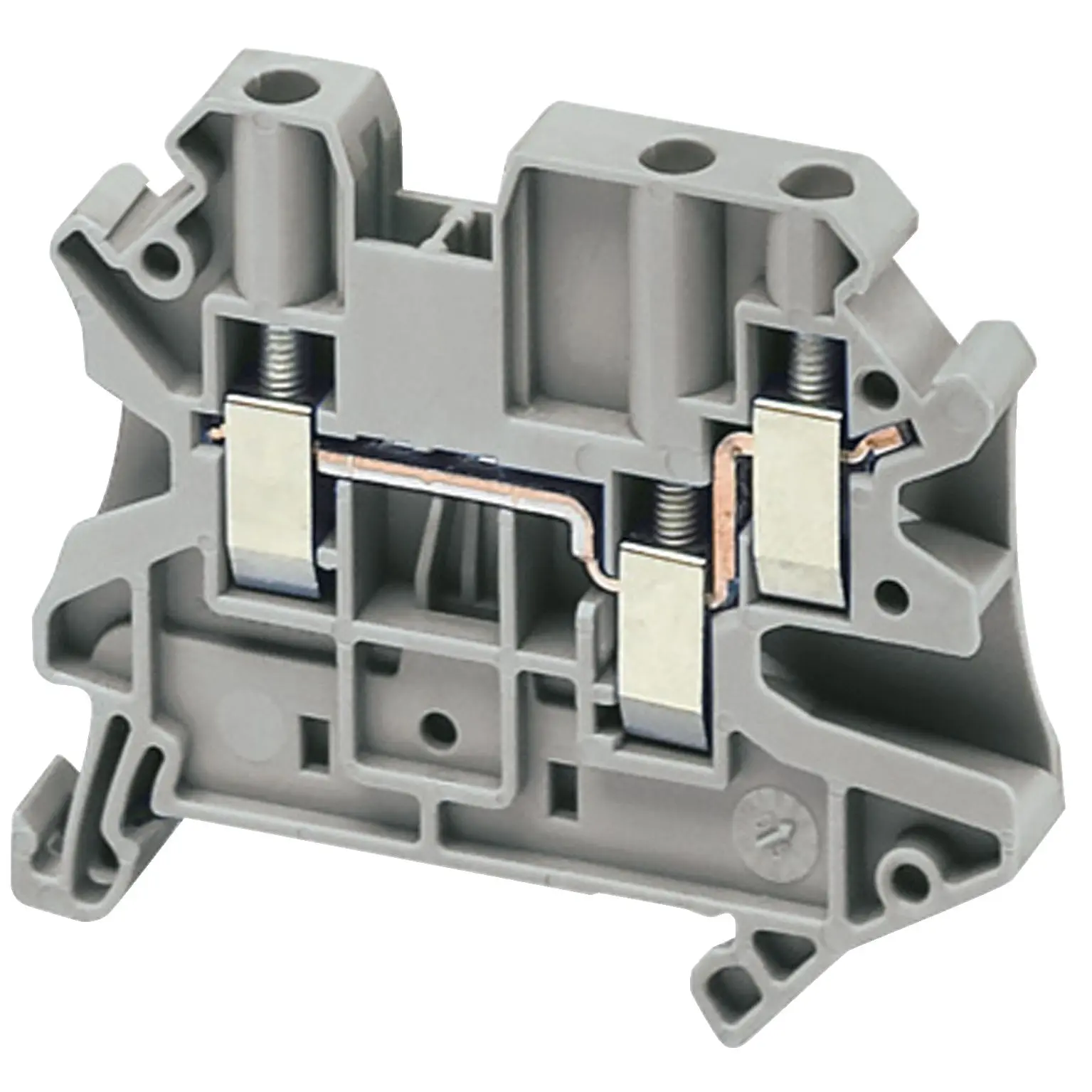 Produktfoto 1 von Schneider Electric TRV Anschlussklemmenblock für Durchkontaktierung 1 Grau, 4 mm², 500 V Schraubbefestigung ATEX
