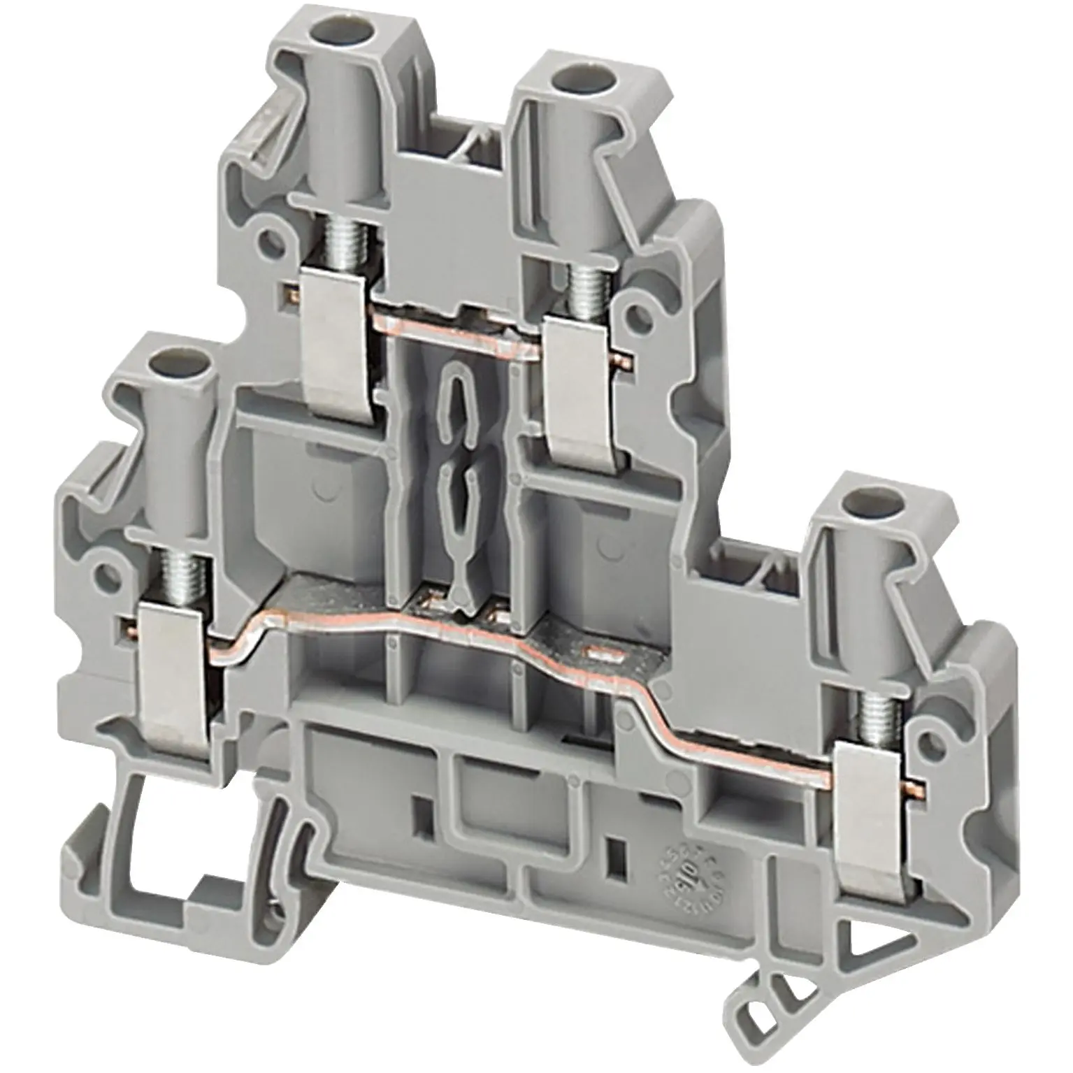 Produktfoto 1 von Schneider Electric TRV Anschlussklemmenblock DIN-Schiene 2 Grau, 4 mm², 800 V Schraubbefestigung ATEX