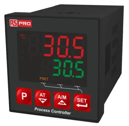 RS PRO ESM PID Temperaturregler Frontplattenmontage 3, 3 x Relais Ausgang/ Widerstands-Temperaturfühler (RTD),