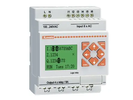 Produktfoto 1 von Lovato LRD Logiksteuerung, 6 Eing. Relais Ausg.Typ Digital Eing.Typ