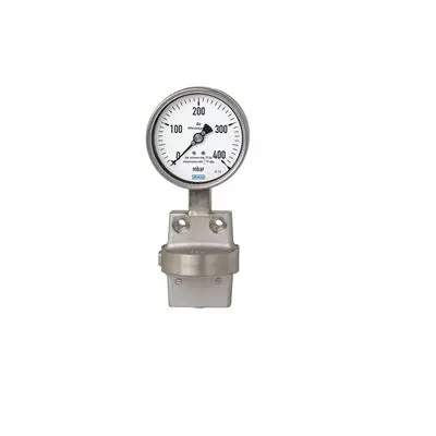 WIKA 732.51 732.51 Differenzdruckmessgerät Prozessanschluss unten Analog 0bar → 400mbar, Ø 100mm G1/4
