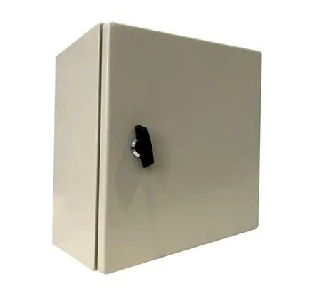 Produktfoto 1 von RS PRO Stahl Wandanschlusskasten Grau IP66, HxBxT 300 mm, 300 mm x 150 mm