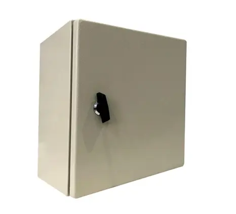 Produktfoto 1 von RS PRO Stahl Wandanschlusskasten Grau IP66, HxBxT 300 mm, 300 mm x 210 mm
