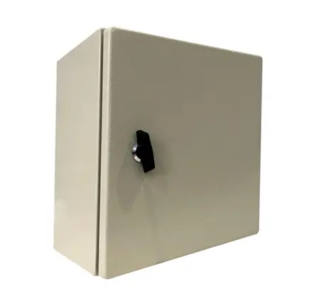 Produktfoto 1 von RS PRO Stahl Wandanschlusskasten Grau IP66, HxBxT 400 mm, 300 mm x 150 mm