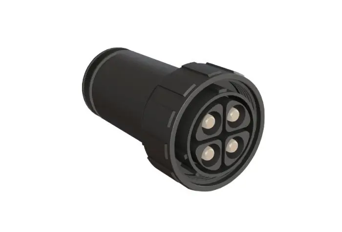 Produktfoto 1 von Bulgin Buccaneer 9000 High Power 2.4 mm Standard Rundsteckverbinder Stecker 4-polig Stecker 150A Kabel IP68