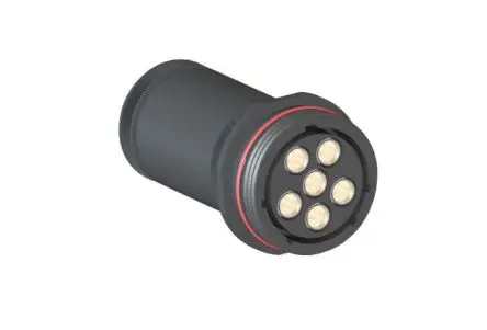 Produktfoto 1 von Bulgin Buccaneer 9000 High Power 2.4 mm Standard Rundsteckverbinder Buchse 6-polig Buchse 150A Kabel IP68