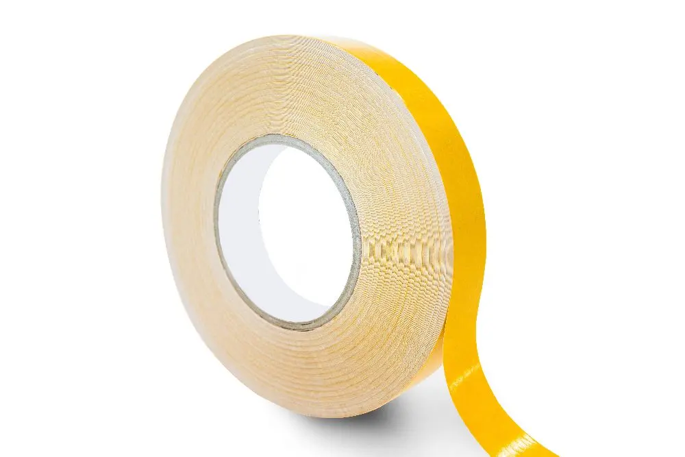 RS PRO F30 Kunststoff-Klebeband doppelseitig, Gelb, Stärke 0.245mm, 38mm x 50m