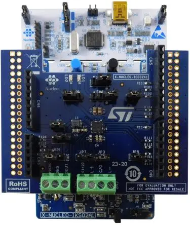 Produktfoto 1 von STMicroelectronics P-NUCLEO-IOD02A1 Entwicklungsboard STM32L452RE MCU, L6364Q Entwicklungsboard IO-Link, SIO, MEMS für