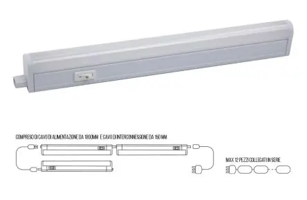 Produktfoto 1 von SHOT LED Lichtleiste, 230V / 7 W 1 630 lm, 36 mm IP20 x 28mm x 516 mm