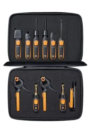 Produktfoto 1 von Testo Multimeter, Smart Probes HVAC/R Ultimate kit, Drahtlos bis 400 °C ±0.5 (testo 405i) °C, ±0.5 (testo 410i) °C, ±0.5