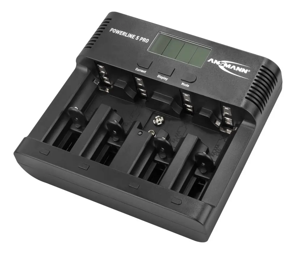 Produktfoto 1 von Ansmann Powerline 5 Pro Akkuladegerät, 12 V NiMH, NiCd/1.8 A 9 V, 2 x AAA, C, D, AA 4 Steckbar