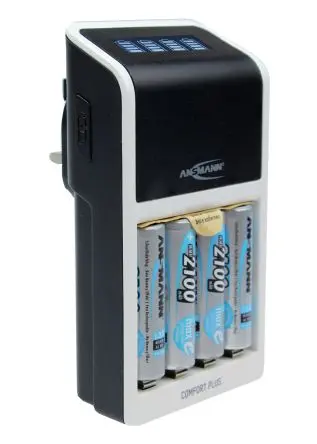 Produktfoto 1 von Ansmann 1001-0094-44-01520 Akkuladegerät, 1.2V, 8.4 V, 9 V NiMH/650 mA AA, 2 x AAA, 9 V 4